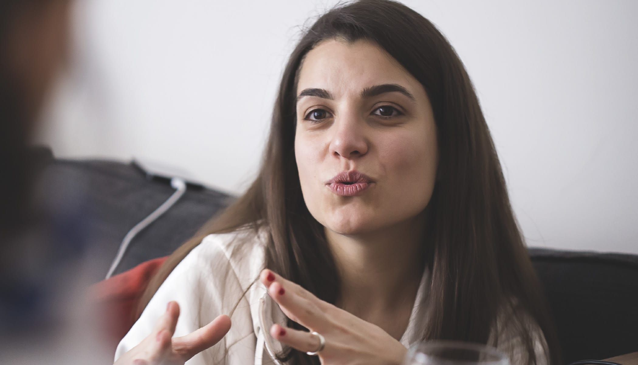 Lady talking